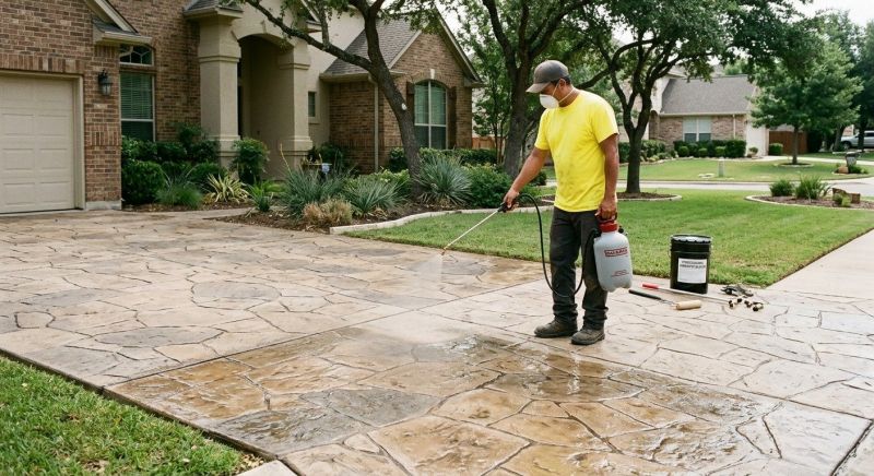 Stamped Concrete Sealing in Puyallup, WA