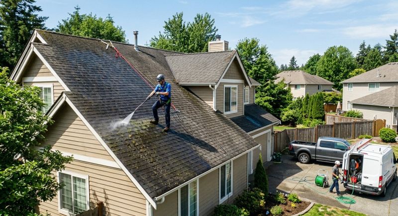 Shingle Roof Washing in Vancouver, WA